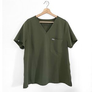 Figs Slim Catarina One Pocket V-Neck Scrub Top Moss Green XXL